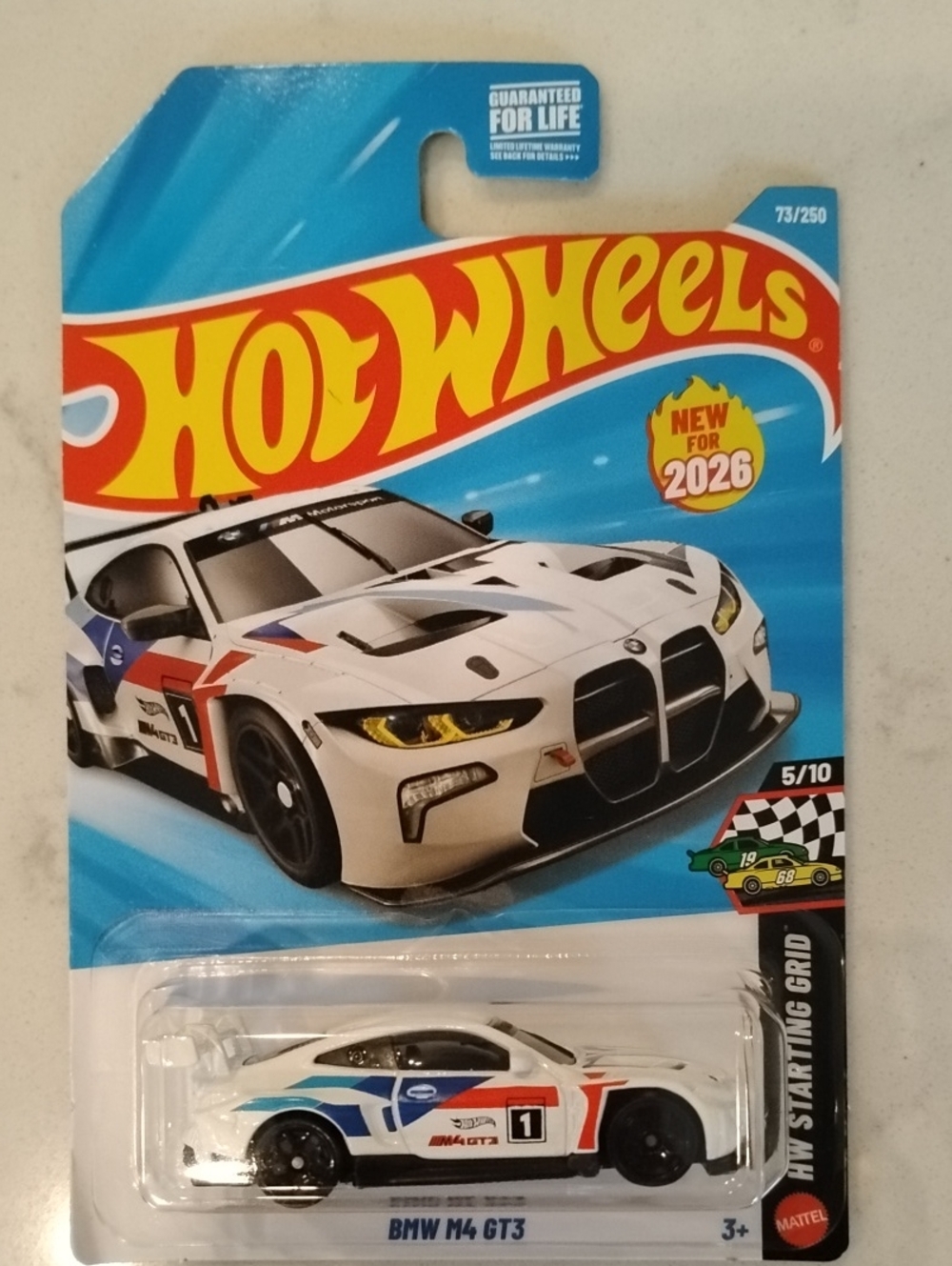 Mattel Hot Wheels BMW M4 GT3 White with Red & Blue Accents